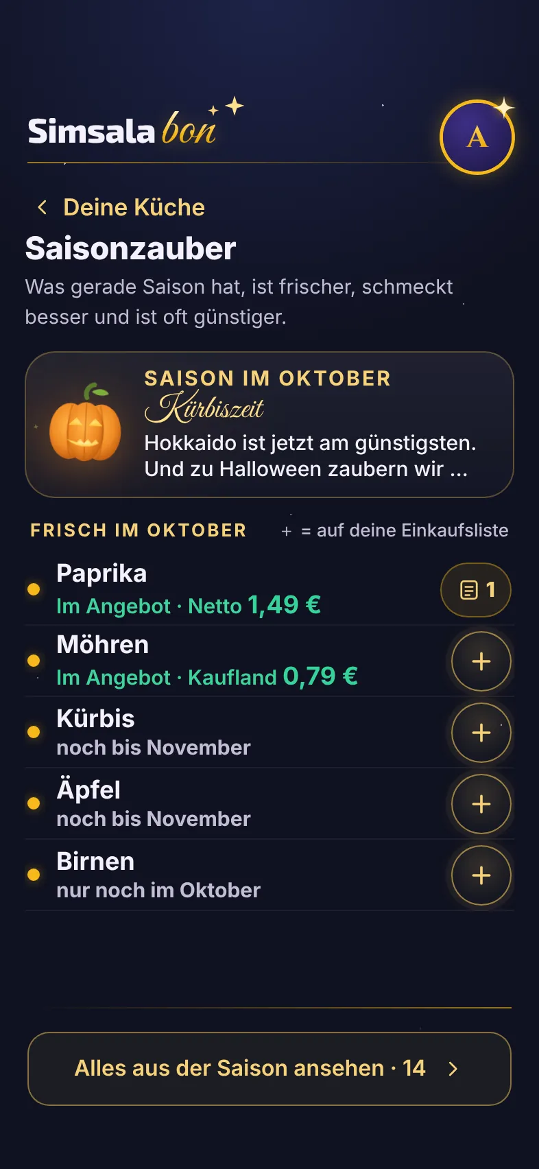 Saisonzauber im Oktober: Kürbiszeit, frisch im Oktober mit Paprika, Möhren, Kürbis, Äpfeln und Birnen