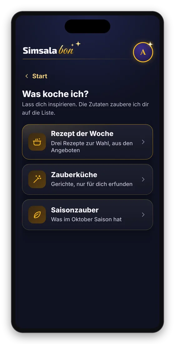 Was koche ich? mit Rezept der Woche, Zauberküche und Saisonzauber